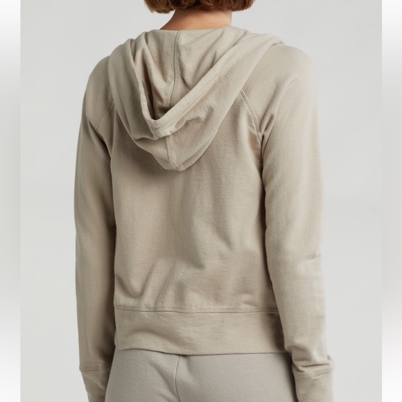 James Perse NWT French Terry Long Sleeve Zippered  100% Cotton Hoodie size 2 - Picture 6 of 16